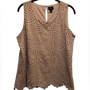 Women’s Petite Lg Worthington Blush Lace Top